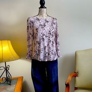 Pink 3/4 Sleeve Lightweight Top SZ S